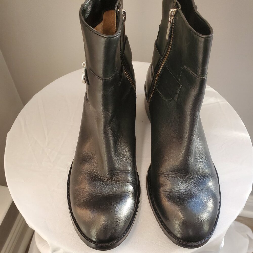 Michael Kors Ryan black leather ankle boots